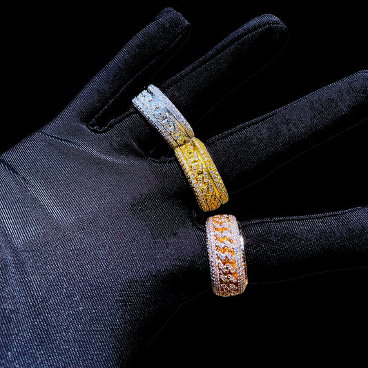 men's Iced Out Spinning Ring