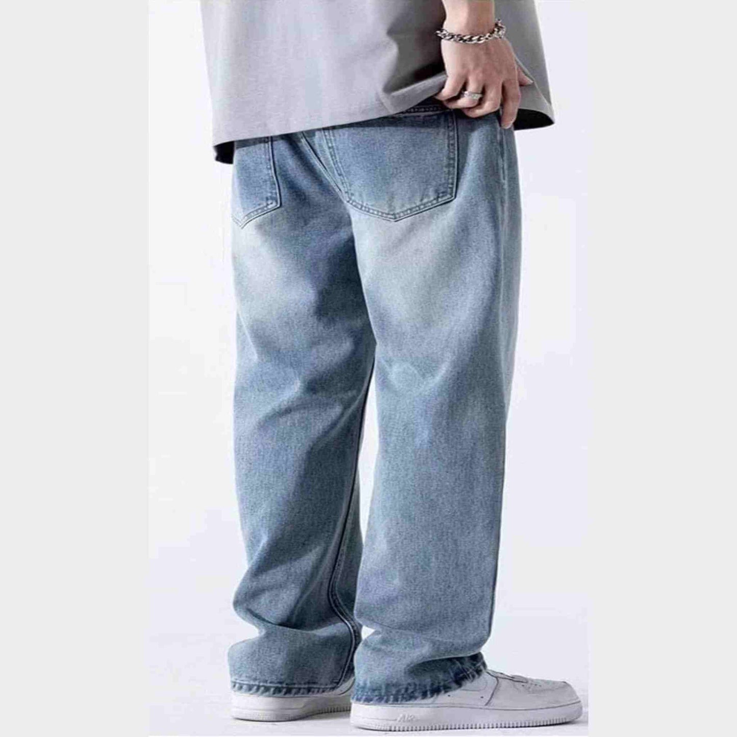 Men's Wide-Leg Denim Jeans