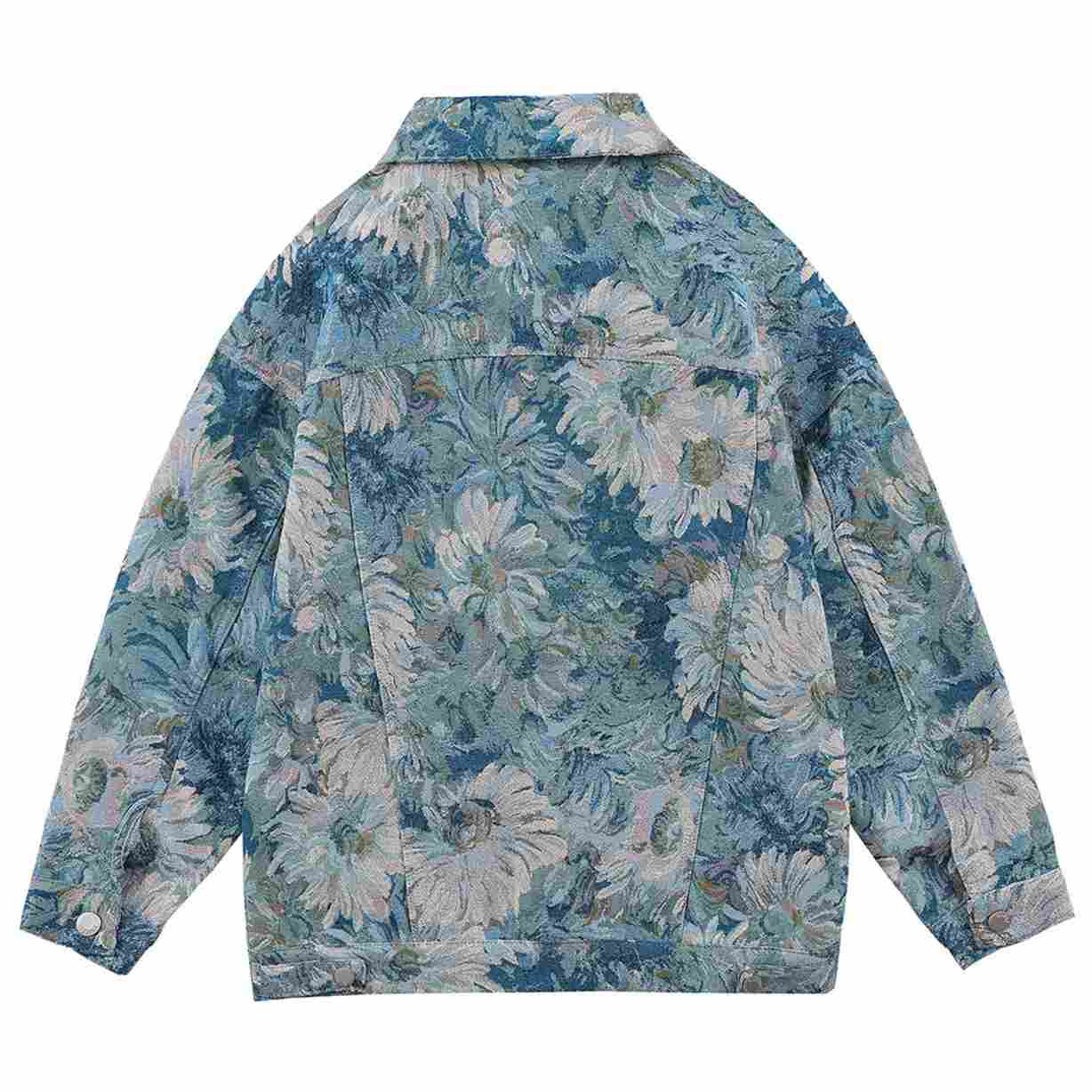 Men's Floral Denim Jackets