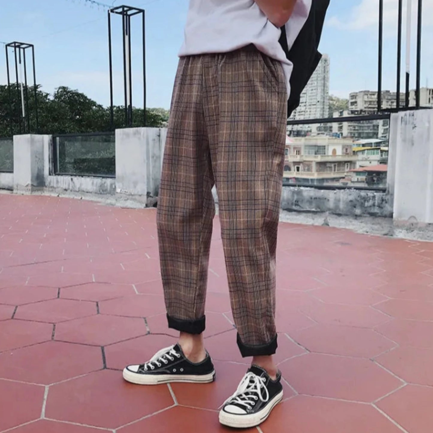 Vintage Harajuku Plaid Pants