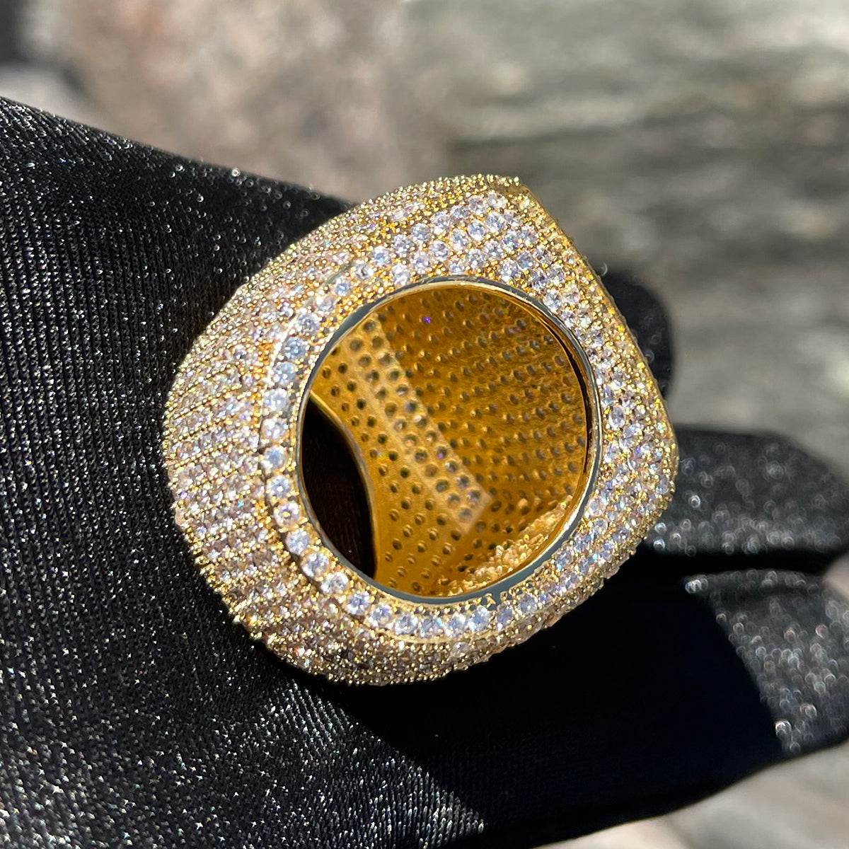 Men’s Iced Out Gold Plated Ring